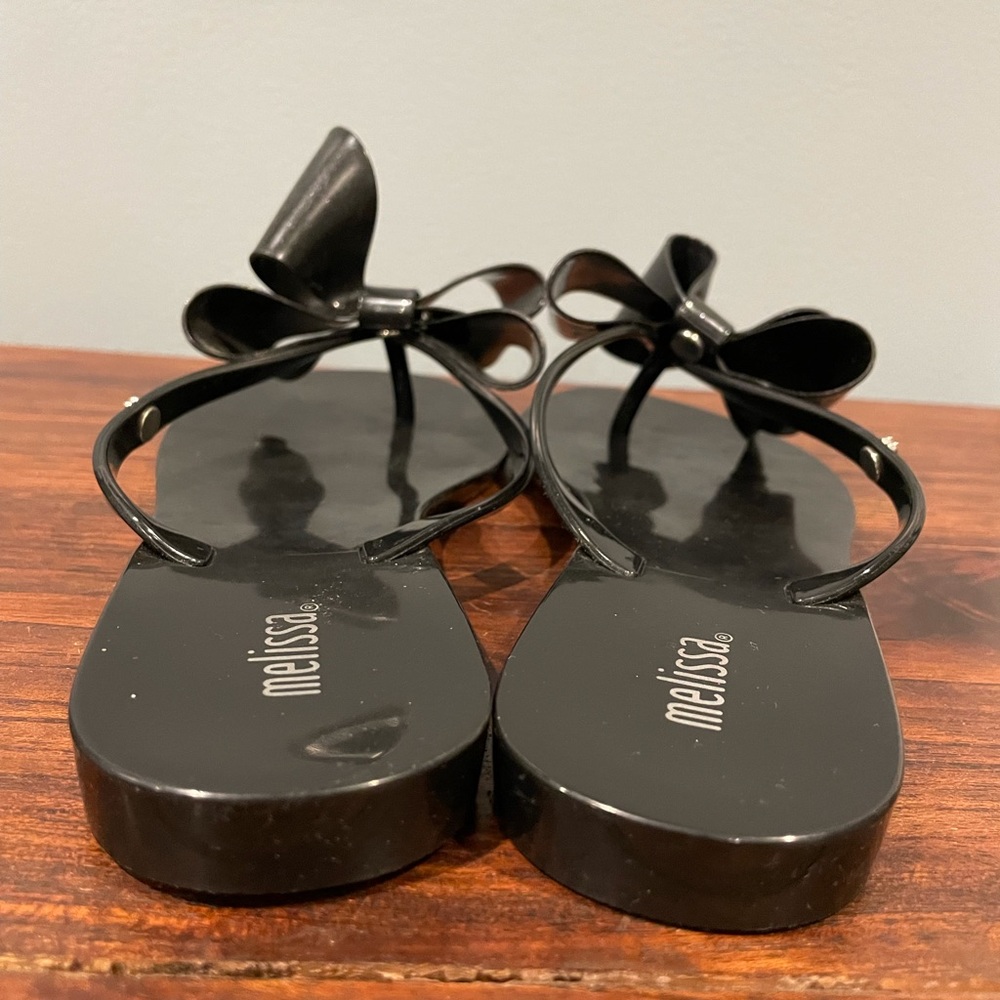 Melissa bow sandals. GOOD AS NEW
